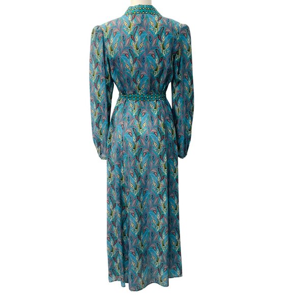 Saloni Caudex Turquoise Vanessa B Dress - Picture 3 of 4